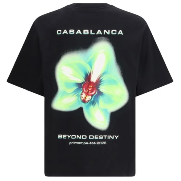 Casablanca Glitch Orchid T-shirt Zwart