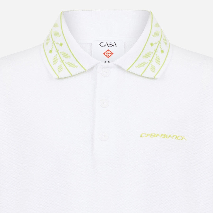 Casablanca Laurel Pique Polo Wit