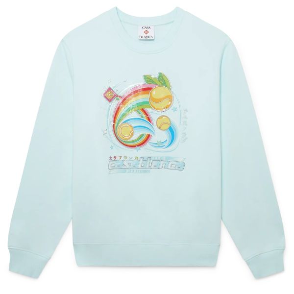 Casablanca Manga Tennis Ball Sweater Licht Blauw