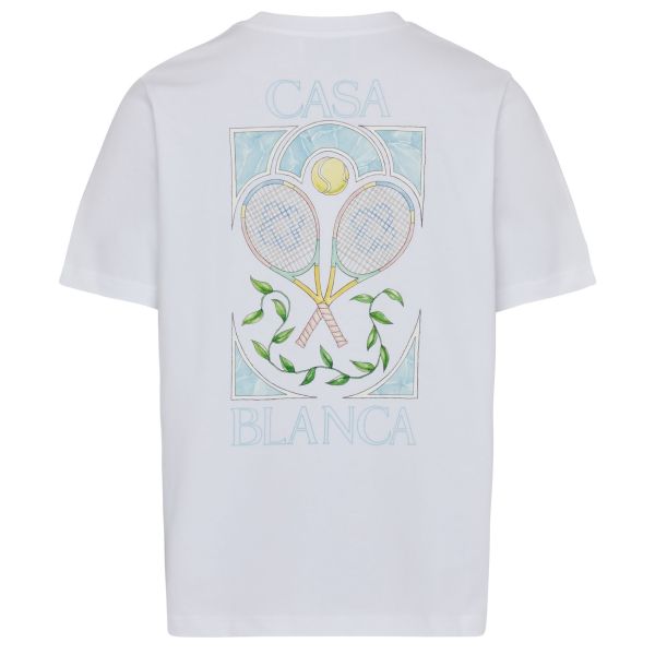 Casablanca Tennis Pastelle T-shirt Wit