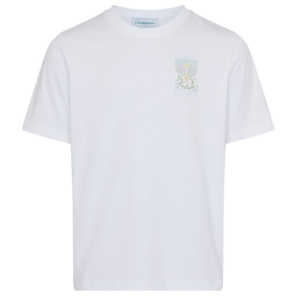 Casablanca Tennis Pastelle T-shirt Wit