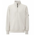 CP Company Diagonal Raised Fleece Half Zip Sweater Wit