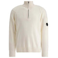 CP Company Lambswool GRS Half Zipped Knit Sweater Wit