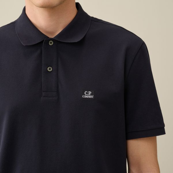 CP Company Stretch Piquet Polo Navy