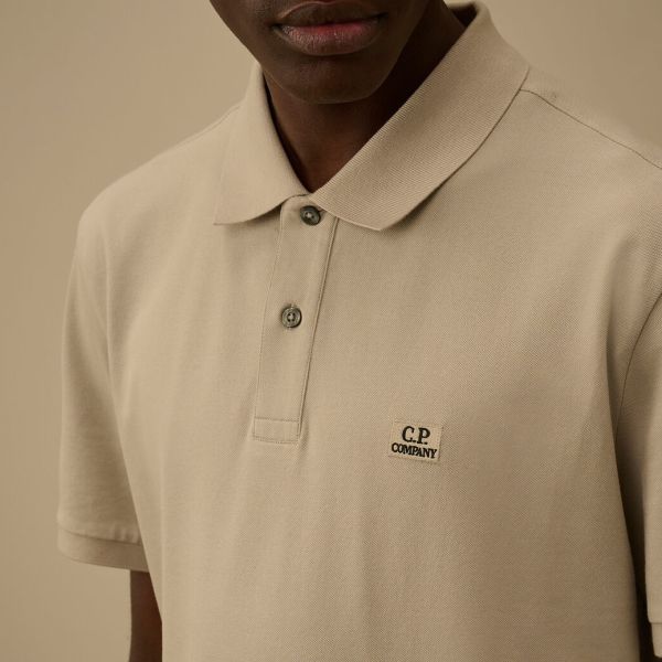 CP Company Stretch Piquet Polo Beige