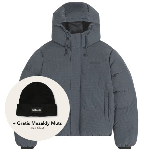 Daily Paper Ribstop-Pufferjacke Grau