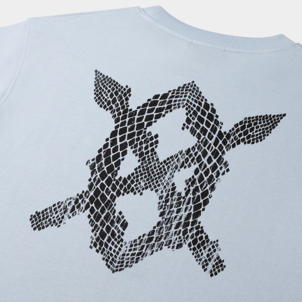 Daily Paper Snake Shield Sweater Licht Blauw