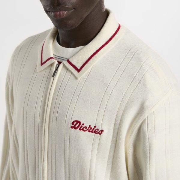 Dickies Lewistown Full Zip Cardigan Off White