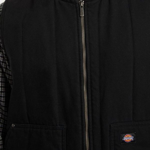 Dickies Quilted Canvas Vest Zwart