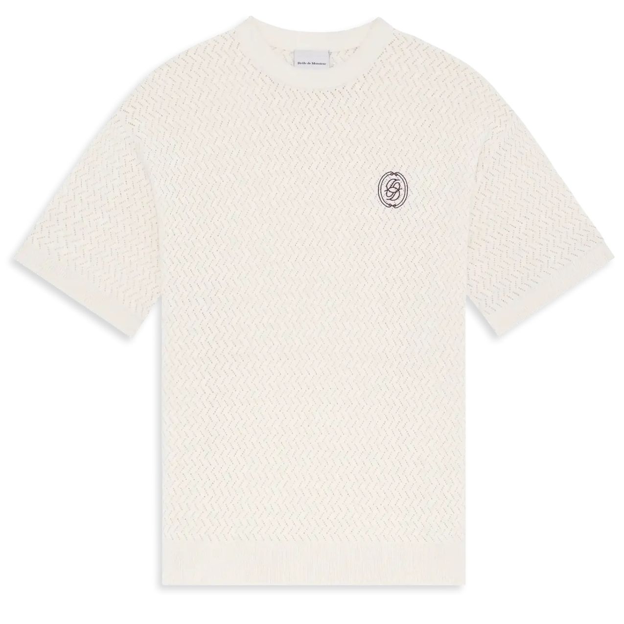 Drôle De Monsieur Maille Ajourée D Miroir T-shirt Off White