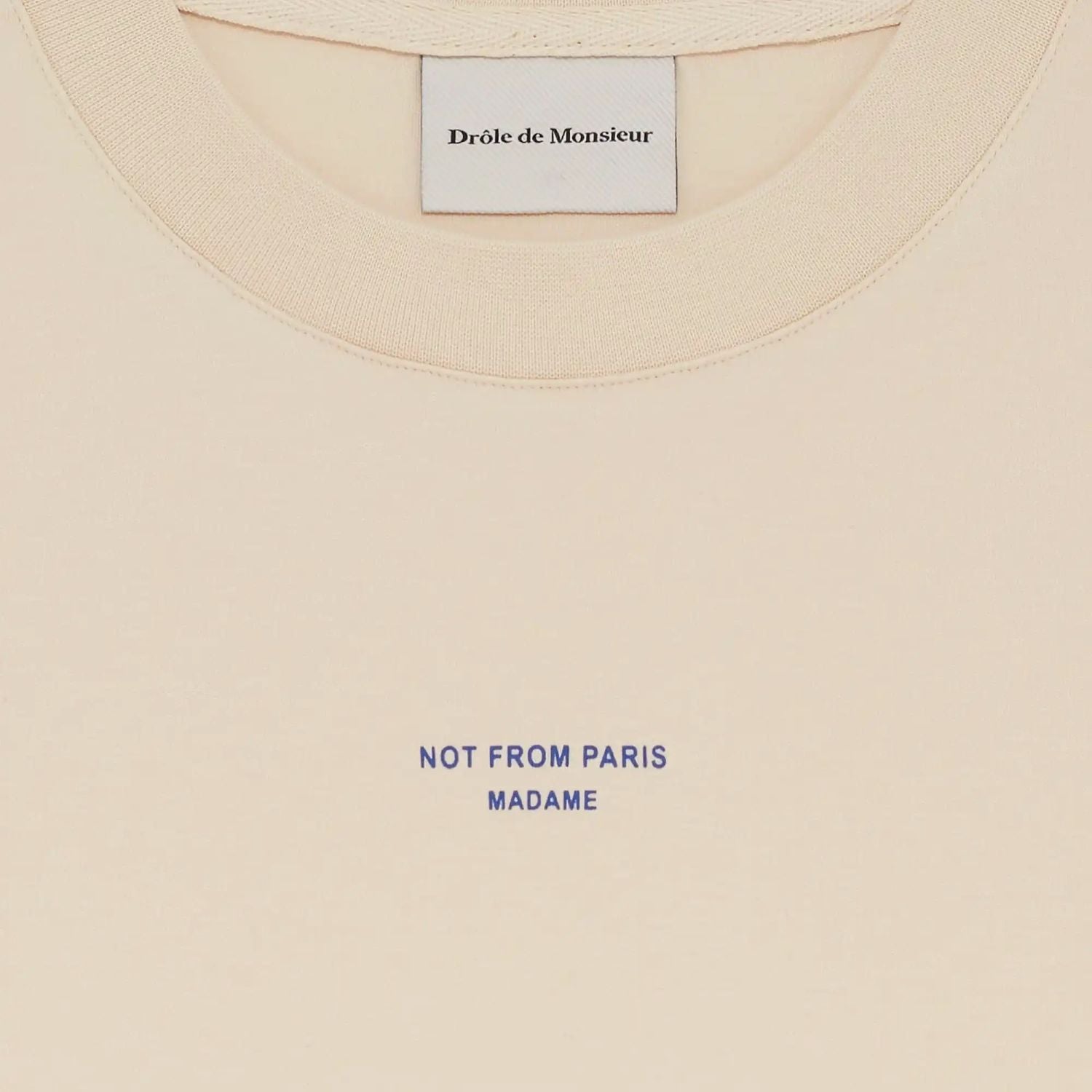 Drôle De Monsieur Slogan Classique T-shirt Beige