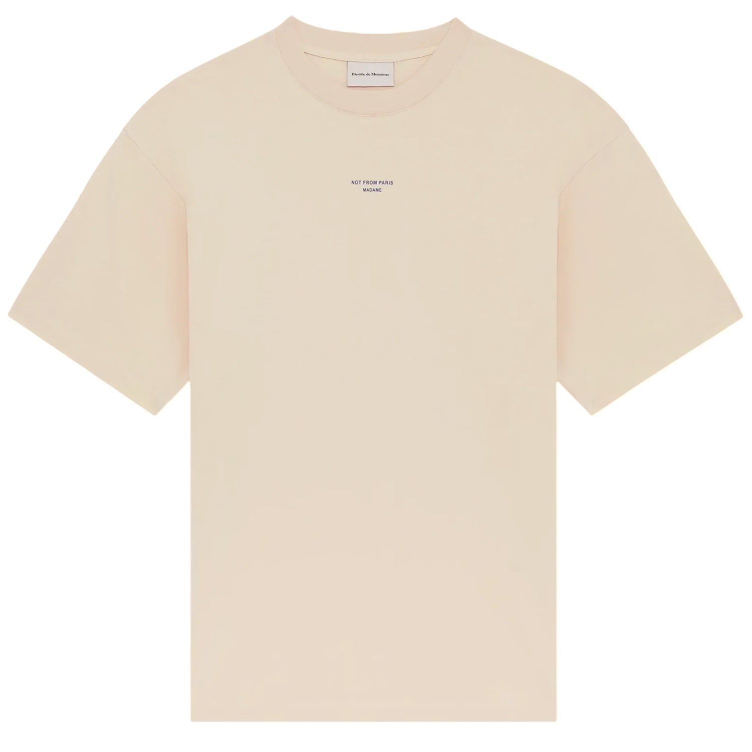 Drôle De Monsieur Slogan Classique T-shirt Beige