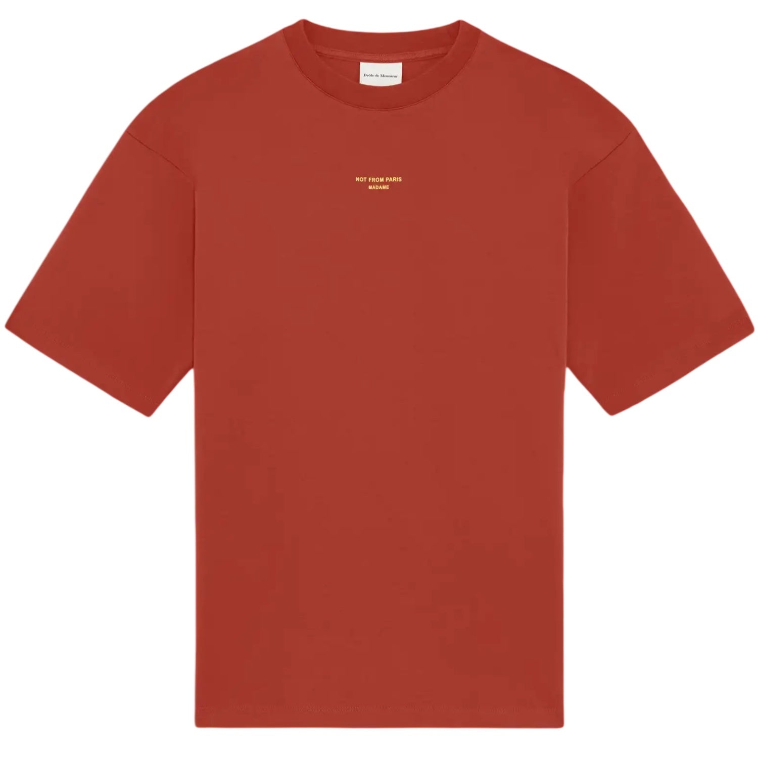 Drôle De Monsieur Slogan Classique T-shirt Rood
