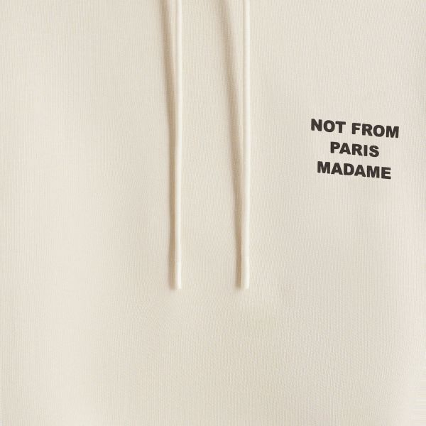 Drôle De Monsieur Slogan Hoodie Beige