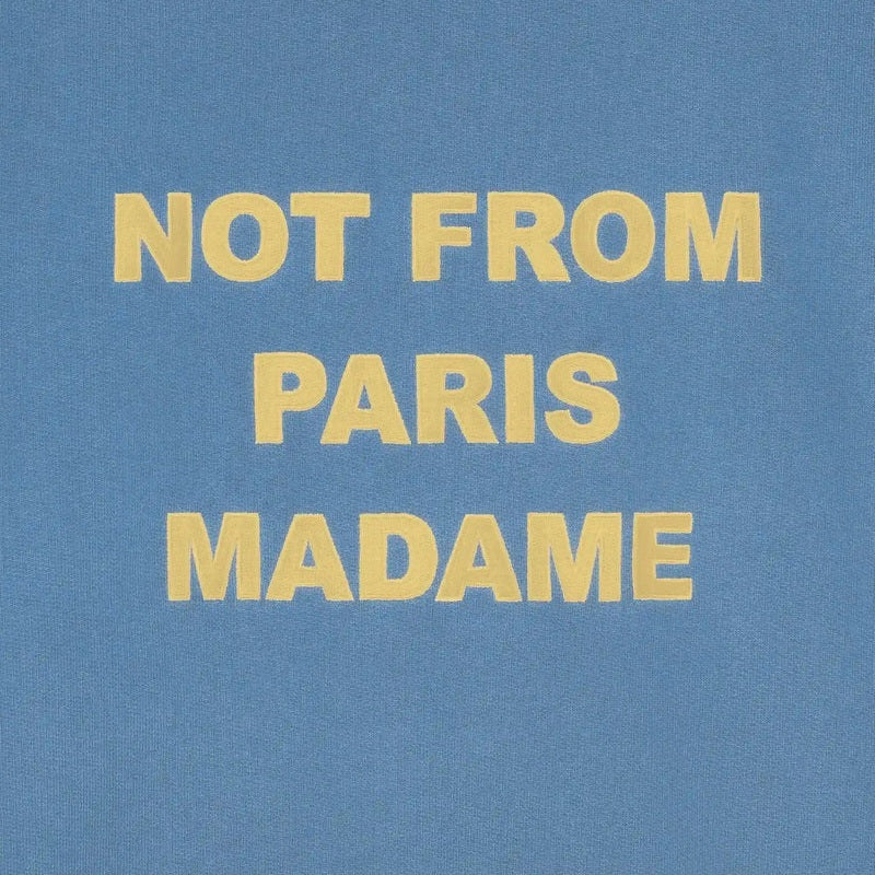 Drôle De Monsieur Slogan Hoodie Blauw