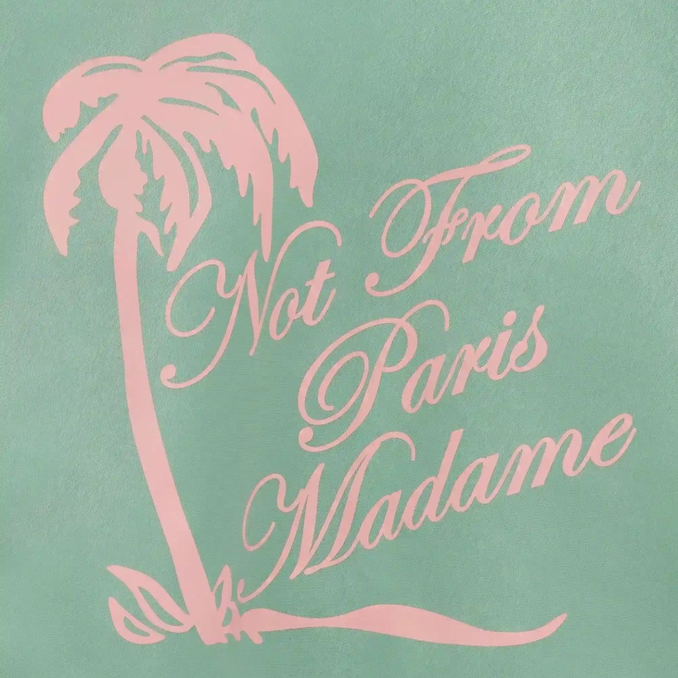 Drôle De Monsieur Slogan Palmiers Vest Licht Groen