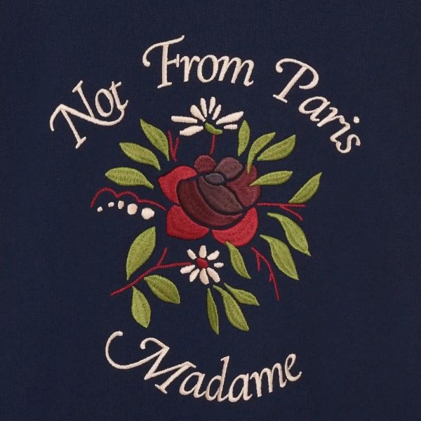Drôle De Monsieur Slogan Rose Longsleeve Polo Navy