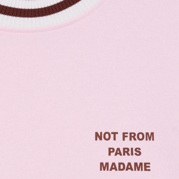 Drôle De Monsieur Slogan Sport Sweater Roze