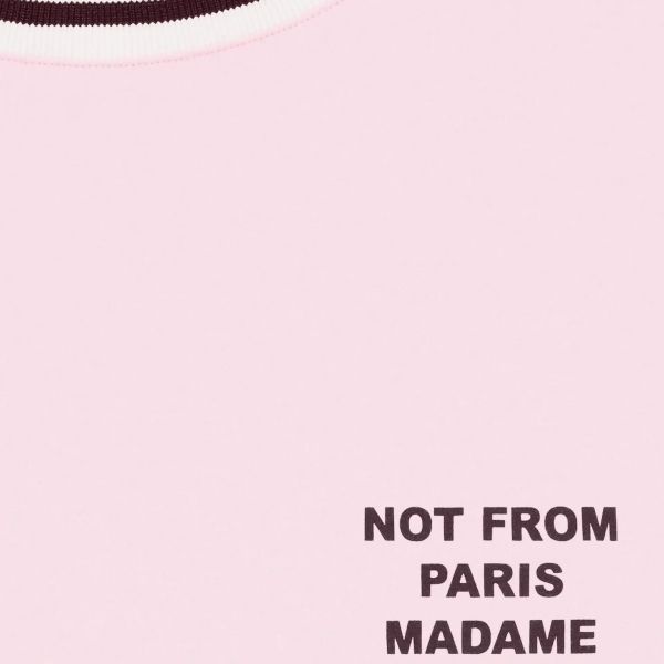 Drôle De Monsieur Slogan Sport T-shirt Roze