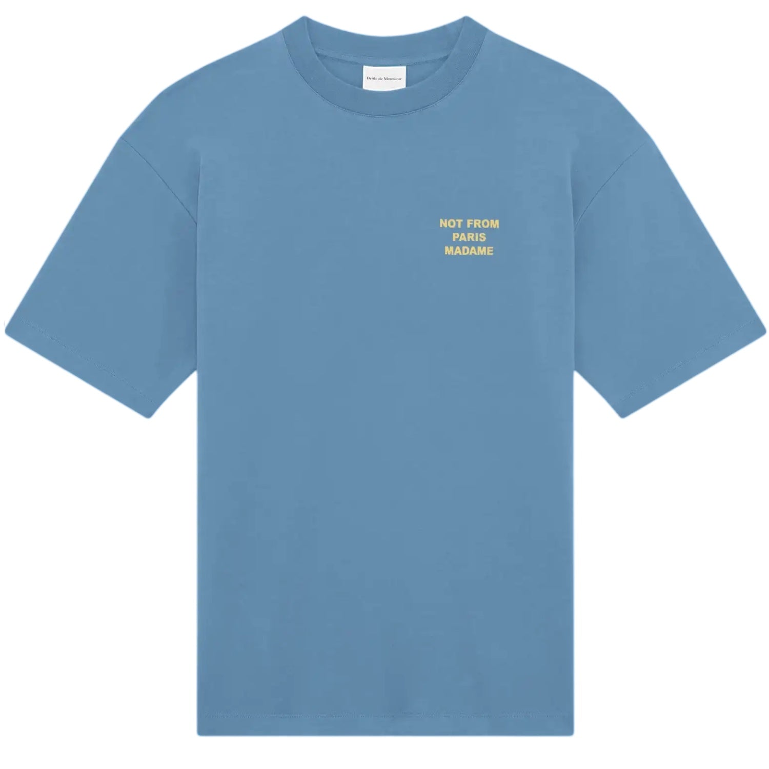 Drôle De Monsieur Slogan T-shirt Blauw