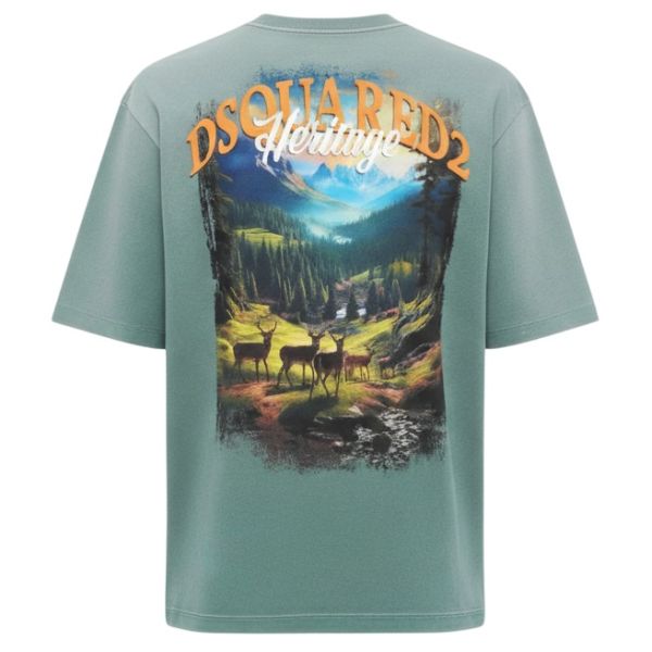 Dsquared2 Heritage Loose Fit T-shirt Groen