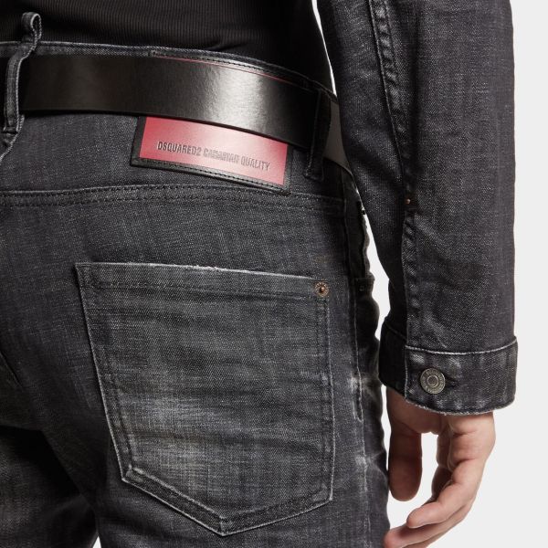 Dsquared2 Washed Distressed Jeans Zwart
