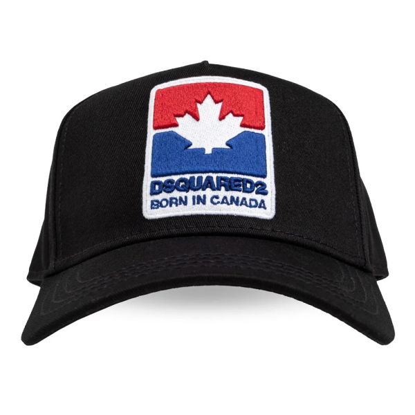 Dsquared2 Leaf Patch Cap Zwart
