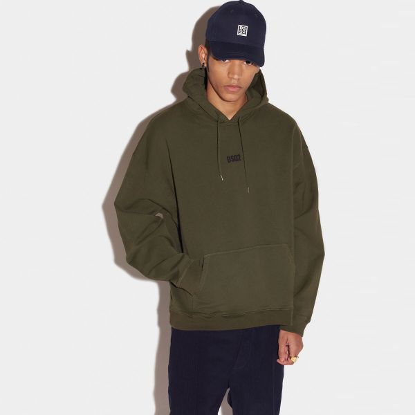 Dsquared2 Mini Logo Hoodie Donker Groen