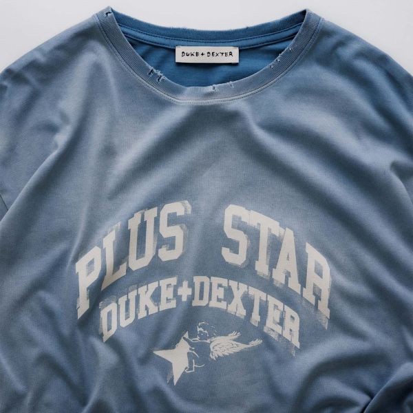 Duke + Dexter Plus Star Washed T-shirt Navy