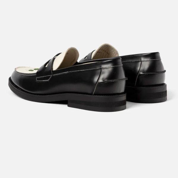 Duke + Dexter Wilde Clover Penny Loafers Zwart