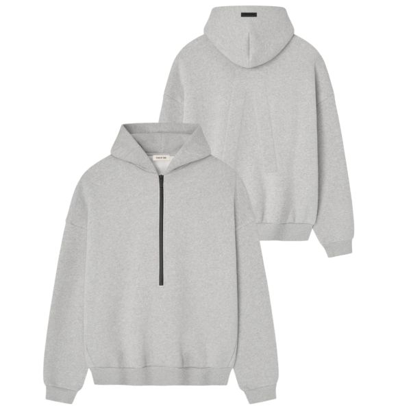 Fear Of God Athletic Half Zip Hoodie Grijs