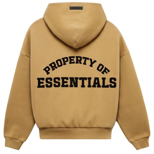Fear Of God Essentials Property Lounge Half Zip Hoodie Beige