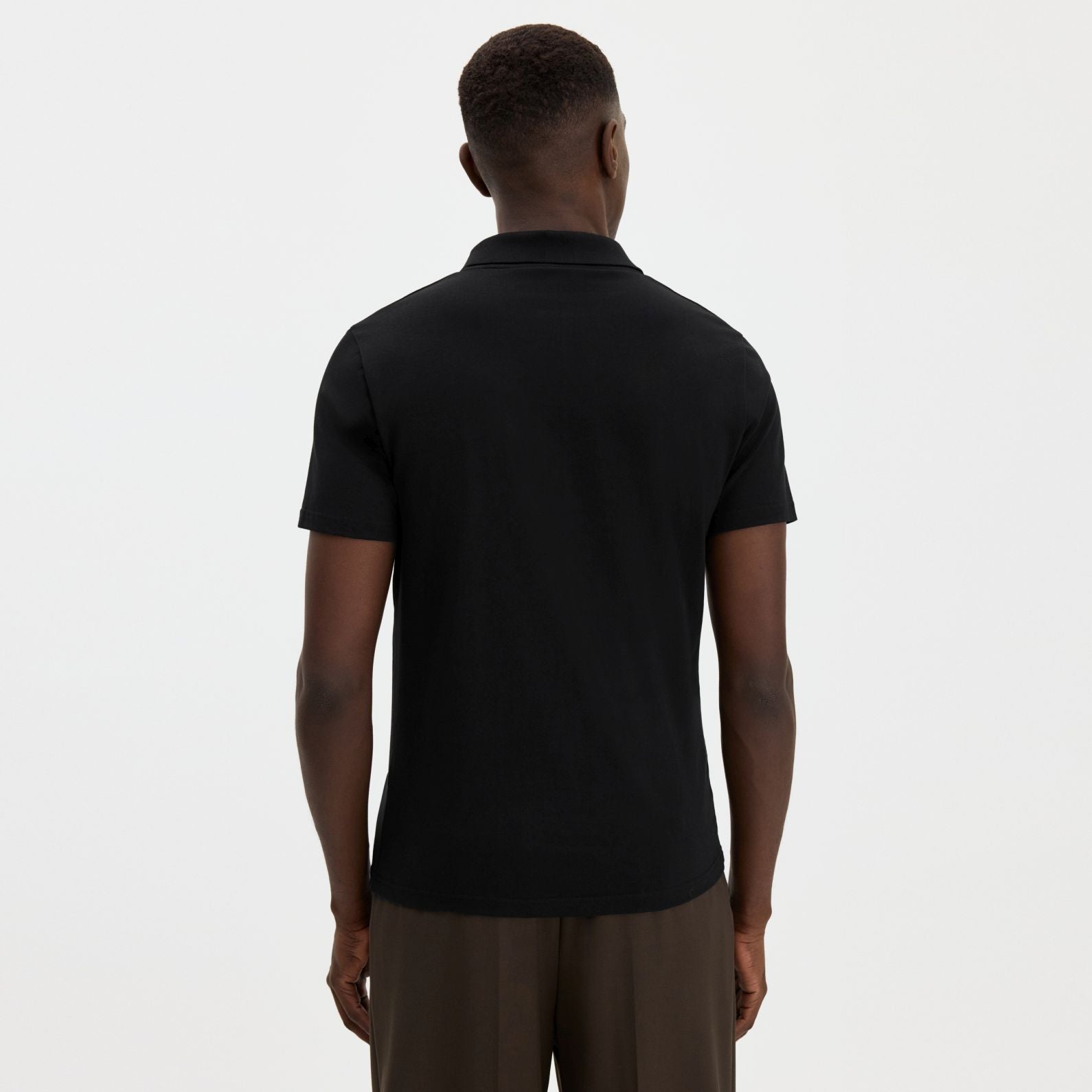 Filippa K Stretch Cotton Polo Zwart
