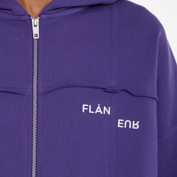 Flâneur Cut & Sew Zip-Up Vest Paars