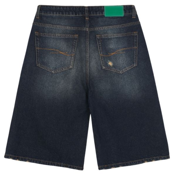 Flâneur Denim Korte Broek Donker Blauw