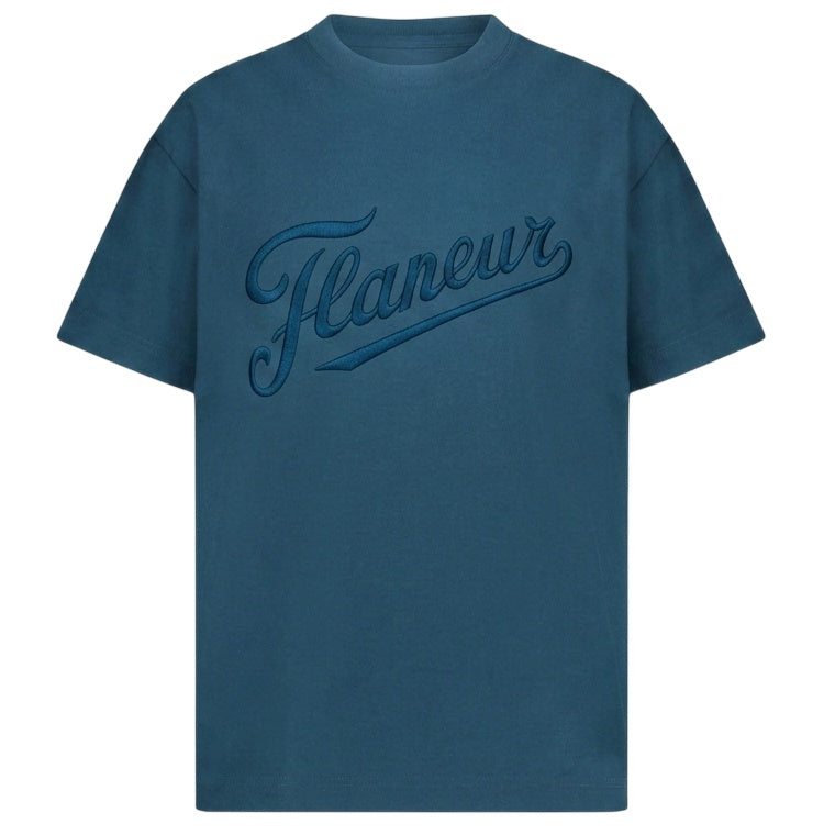 Flâneur Embroidered Logo T-shirt Navy