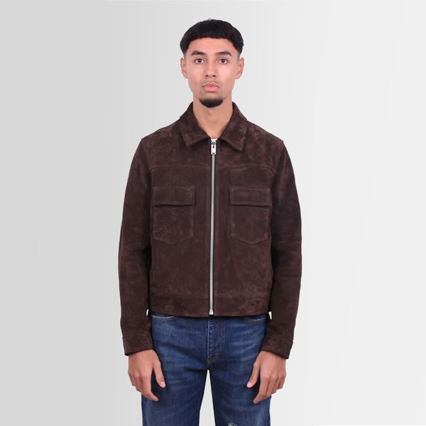 flaneur homme moto jas bruin