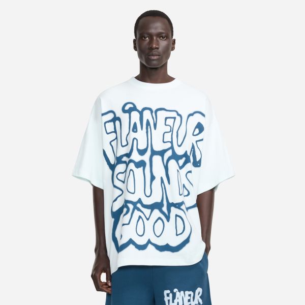 Flâneur Sounds Good Spray T-shirt Licht Blauw