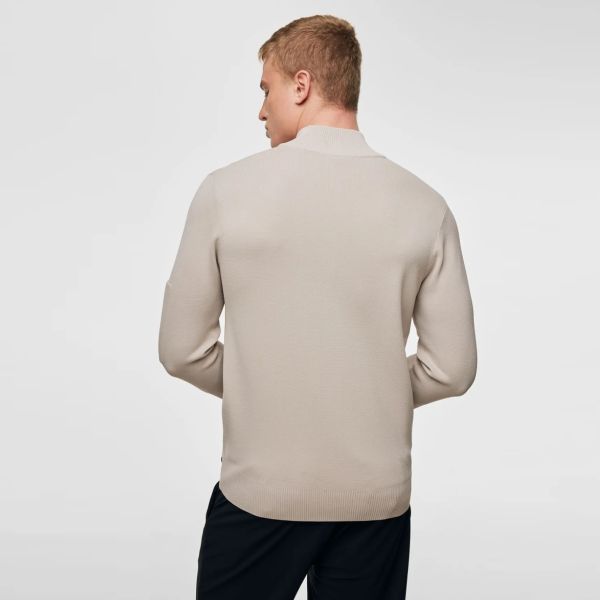 Genti Turtle 3 Buttons Sweater Beige