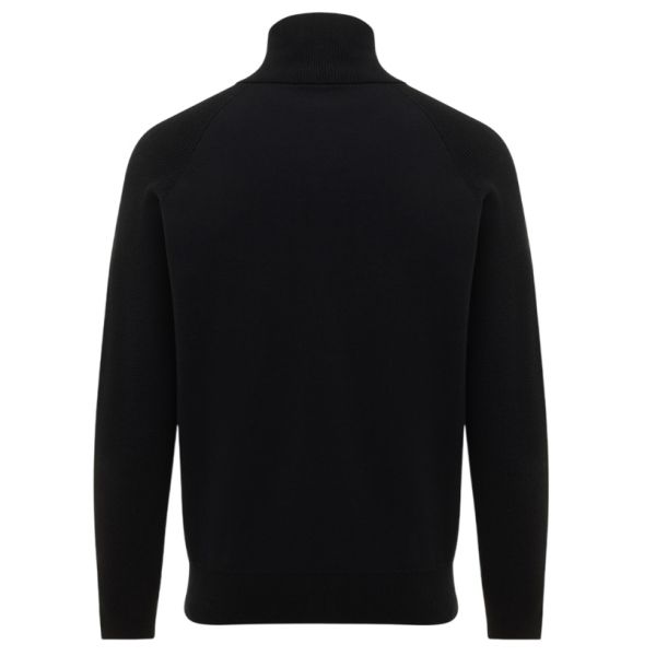 Genti Turtle Zip Sweater Zwart