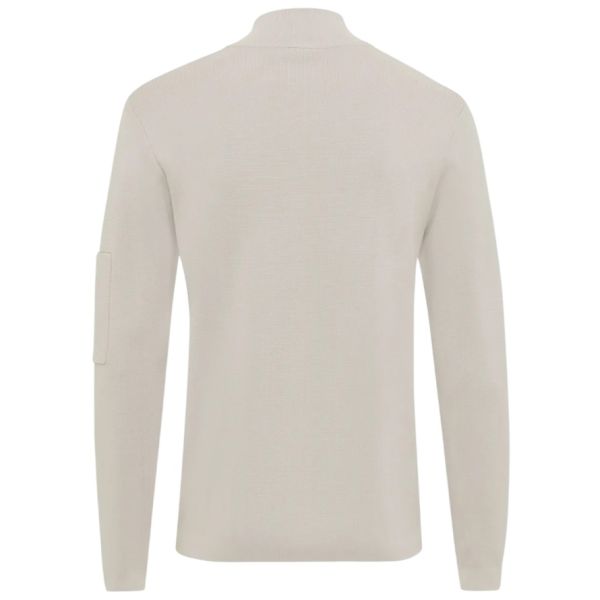 Genti Turtle Zip Sweater Beige