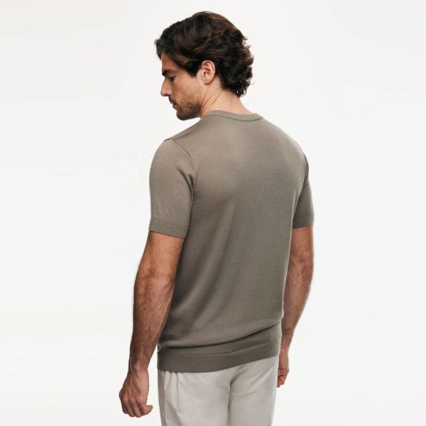 Gentiluomo Round Knitted T-shirt Bruin