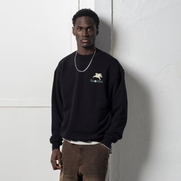 Goodies Sportive Pegasus Sweater Zwart