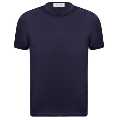 Gran Sasso Mercerized Cotton T-shirt Navy