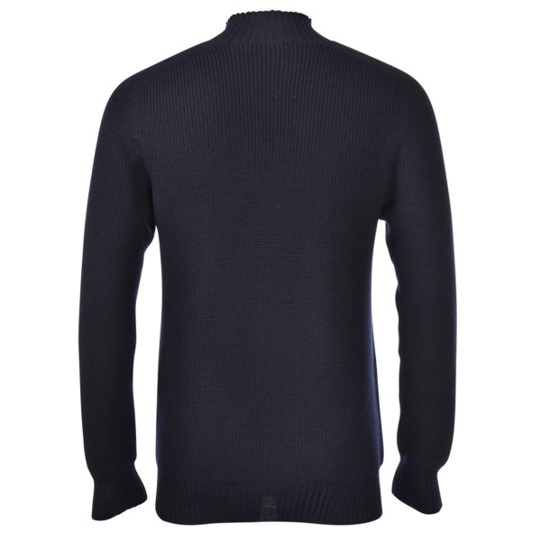 Gran Sasso Mock Pullover Sweater Navy