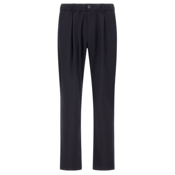 Herno Light Stretch Wool Pantalon Navy