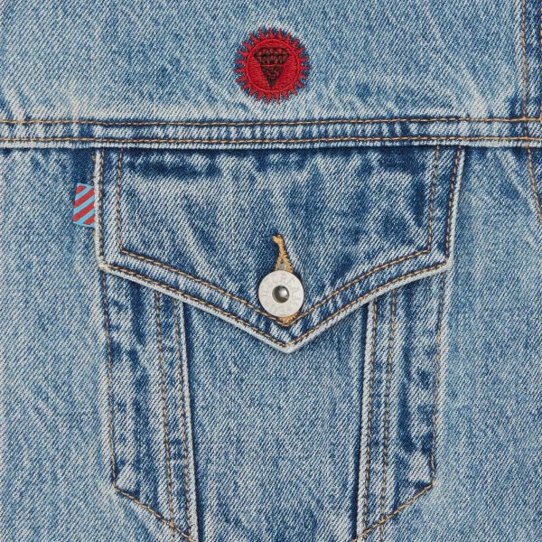 Icecream Check Lined Spijkerjas Blauw