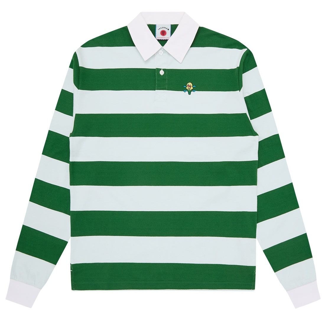 Icecream Cones & Bones Rugby Shirt Licht Blauw/Groen