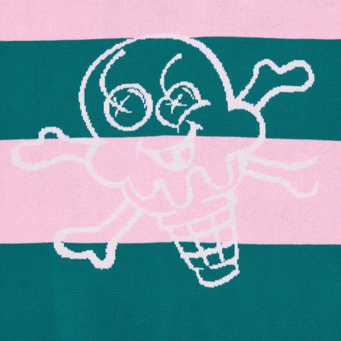 Icecream Cones & Bones Striped Knitted Cardigan Roze/Groen