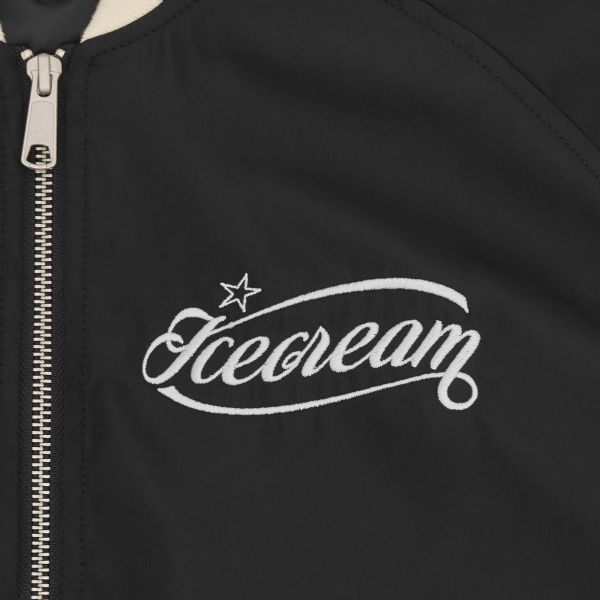 icecream running dog satin bomber jack zwart 4